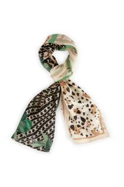 Marc Cain Schals Seidenschal Im Mustermix Beige