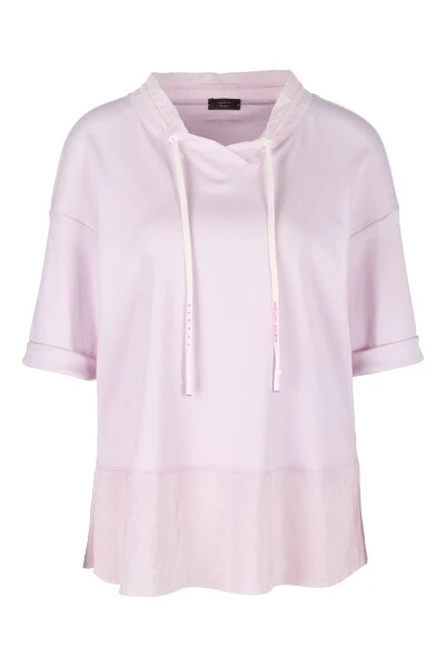 Marc Cain T-Shirts Blusenshirt Mit Strukturmix Purple 3 Marc Cain T-Shirts Blusenshirt Mit Strukturmix Purple