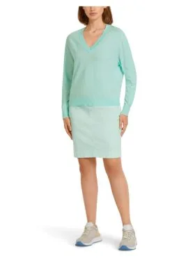 Marc Cain Strickpullover Edler V-Pullover Aus Feinstrick Blue -Marc Cain Geschäft d4d551615bb5b765fb3d12646e851c11