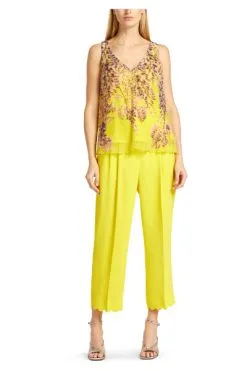Marc Cain Blusen Plissetop In A-Linie Yellow -Marc Cain Geschäft dba9f324f7631506c549d37eca9694c3