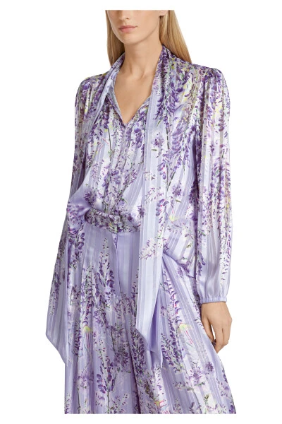 Marc Cain Blusen Schluppenbluse Mit Mustermix Purple 3 Marc Cain Blusen Schluppenbluse Mit Mustermix Purple