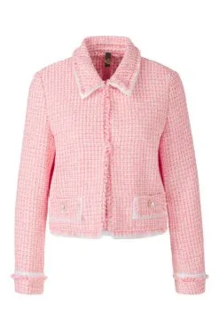 Marc Cain Blazer Kurze Jacke Aus Bouclé Pink