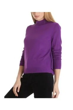 Marc Cain Strickpullover Rundhals-Strickwege Purple -Marc Cain Geschäft e06401c9fcac87e783182a77139ebb31