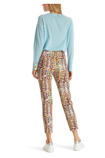 Marc Cain Hosen Hose Mit Retro-Print Beige 4 Marc Cain Hosen Hose Mit Retro-Print Beige – Bild 3