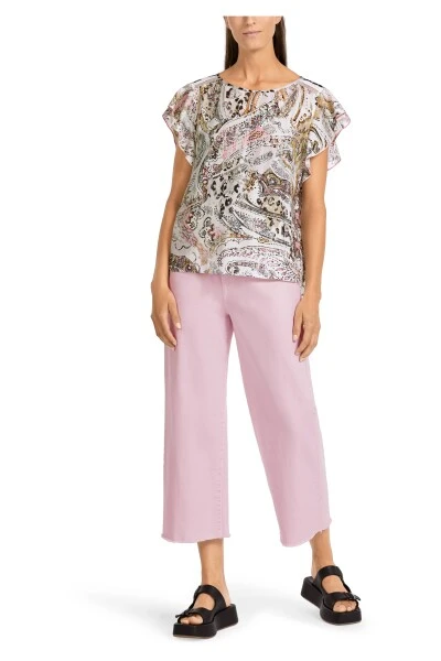 Marc Cain T-Shirts Blusenshirt Mit Mustermix Beige 6 Marc Cain T-Shirts Blusenshirt Mit Mustermix Beige – Bild 4