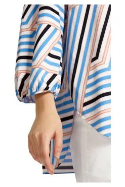 Marc Cain Blusen Bluse Blue -Marc Cain Geschäft ea0187b4ddcc823e04c455740c433e1a