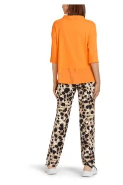 Marc Cain Blusenshirt Mit Strukturmix Orange