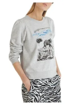 Marc Cain Sweatshirts Reich Verziertes Sweatshirt Gray -Marc Cain Geschäft f40b647f6a2858b937c3f7aff385e286
