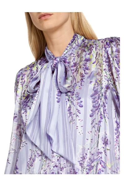 Marc Cain Blusen Schluppenbluse Mit Mustermix Purple 7 Marc Cain Blusen Schluppenbluse Mit Mustermix Purple – Bild 5