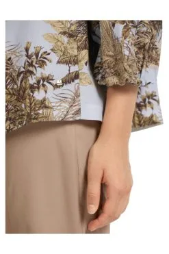 Marc Cain Feminines Blusenshirt Mit Palmenmotiv Blue -Marc Cain Geschäft fd9de8d3d7df3bf9c51f35ee0ab10130