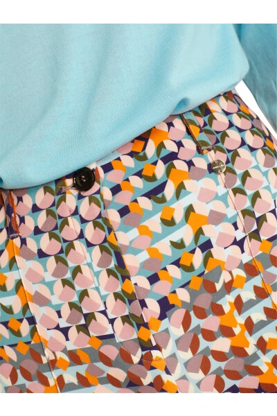 Marc Cain Hosen Hose Mit Retro-Print Beige 7 Marc Cain Hosen Hose Mit Retro-Print Beige – Bild 6